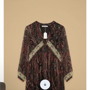 Zara Multicolor Paisley Blouse EUC or short dress